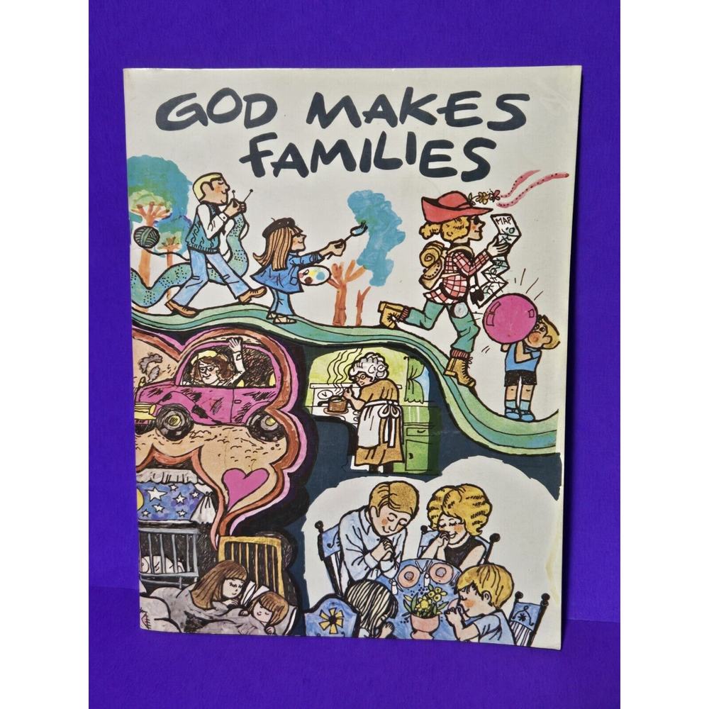 VINTAGE/RARE 1970‎ "God Makes Families" Preschool Curriculum Book MINT CONDITION